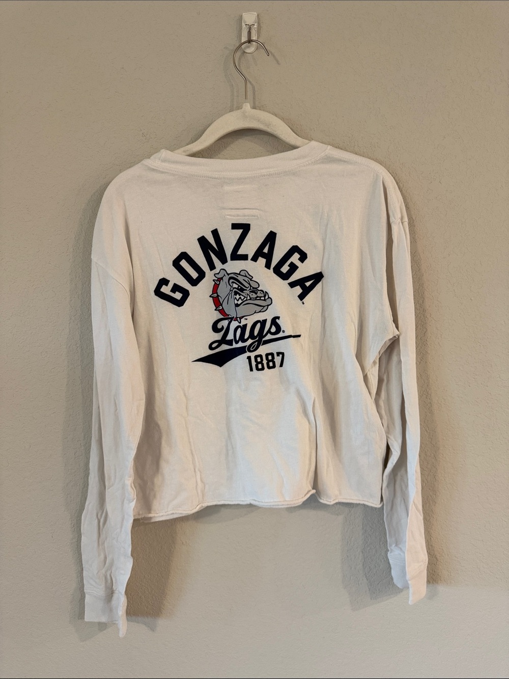 Gonzaga Bulldogs Cropped Long-Sleeve Tee